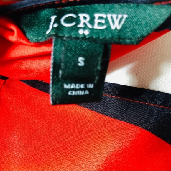 J Crew Navy Blue Red striped Top shirt blouse - Picture 3 of 3